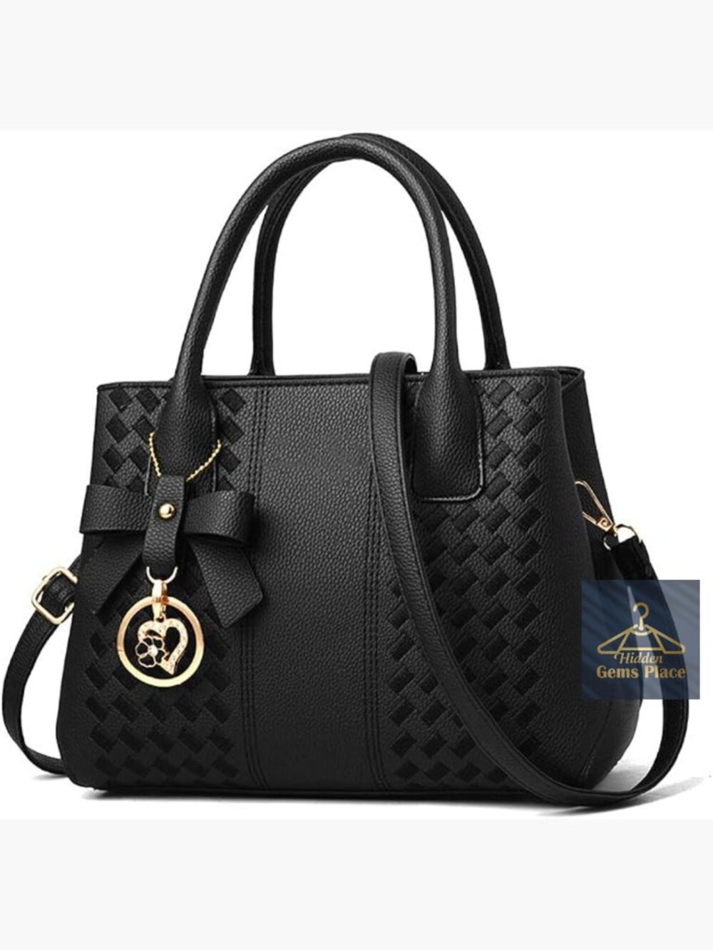 Women's PU Leather Top Handle Satchel Shoulder Tote Bag